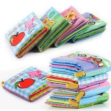 Load image into Gallery viewer, Baby Rattles Toy Soft Animal Cloth Book Newborn Stroller Hanging Toy Early Learning Education Baby Toys, Fruit, Vegetable, Shape, Vehicle