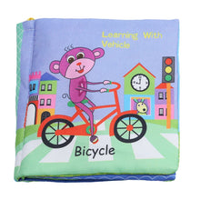 Load image into Gallery viewer, Baby Rattles Toy Soft Animal Cloth Book Newborn Stroller Hanging Toy Early Learning Education Baby Toys, Fruit, Vegetable, Shape, Vehicle