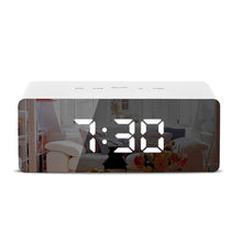 Load image into Gallery viewer, LED Mirror Alarm Clock Digital Snooze Table Clock Electronic Time Temperature Large Display with Wake Up Light, TS-S69-W, TS-S69-L