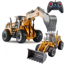 Load image into Gallery viewer, Wireless Remote Control 5-Way Charging Electric Engineering Vehicle Model, Bulldozer, Excavator
