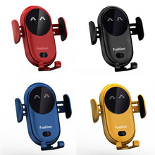 Load image into Gallery viewer, Smart Infrared Sensor Car Wireless Charger Car Holder Mobile Phone Wireless Charger, Black, Red, Yellow, Blue, Black  (With Suction Cup Bracket), Red  (With Suction Cup Bracket), Yellow  (With Suction Cup Bracket), Blue  (With Suction Cup Bracket)