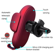 Load image into Gallery viewer, Smart Infrared Sensor Car Wireless Charger Car Holder Mobile Phone Wireless Charger, Black, Red, Yellow, Blue, Black  (With Suction Cup Bracket), Red  (With Suction Cup Bracket), Yellow  (With Suction Cup Bracket), Blue  (With Suction Cup Bracket)