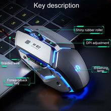 Load image into Gallery viewer, Inphic W-02 6 Keys Home Office Luminous Macro Programming USB Computer Mechanical Game Wired Mouse, W-02 (Metallic Gray), PW2 (Classic Black), PW2 (King Nebula), PW2 (Jedi Password)