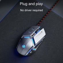 Load image into Gallery viewer, Inphic W-02 6 Keys Home Office Luminous Macro Programming USB Computer Mechanical Game Wired Mouse, W-02 (Metallic Gray), PW2 (Classic Black), PW2 (King Nebula), PW2 (Jedi Password)