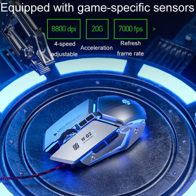 Inphic W-02 6 Keys Home Office Luminous Macro Programming USB Computer Mechanical Game Wired Mouse, W-02 (Metallic Gray), PW2 (Classic Black), PW2 (King Nebula), PW2 (Jedi Password)
