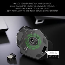 Load image into Gallery viewer, Inphic A1 6 Keys 1000/1200/1600 DPI Home Gaming Wireless Mechanical Mouse, Colour: Gray Wireless+Bluetooth 4.0+Bluetooth 5.0, Black Wireless Charging Silent Version, Gray Wireless Charging Silent Version, Red Wireless Charging Silent Version           ...