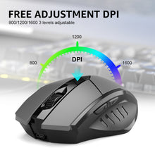 Load image into Gallery viewer, Inphic A1 6 Keys 1000/1200/1600 DPI Home Gaming Wireless Mechanical Mouse, Colour: Gray Wireless+Bluetooth 4.0+Bluetooth 5.0, Black Wireless Charging Silent Version, Gray Wireless Charging Silent Version, Red Wireless Charging Silent Version           ...