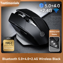 Load image into Gallery viewer, Inphic A1 6 Keys 1000/1200/1600 DPI Home Gaming Wireless Mechanical Mouse, Colour: Gray Wireless+Bluetooth 4.0+Bluetooth 5.0, Black Wireless+Bluetooth 4.0+Bluetooth 5.0, Black Wireless Charging Silent Version, Gray Wireless Charging Silent Version     ...