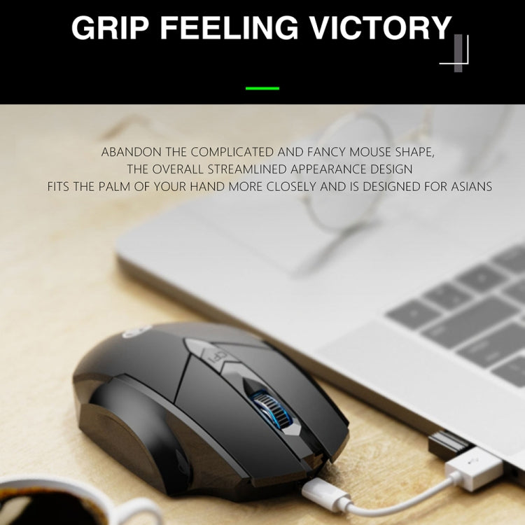 Inphic A1 6 Keys 1000/1200/1600 DPI Home Gaming Wireless Mechanical Mouse, Colour: Gray Wireless+Bluetooth 4.0+Bluetooth 5.0, Black Wireless+Bluetooth 4.0+Bluetooth 5.0, Black Wireless Charging Silent Version, Gray Wireless Charging Silent Version     ...