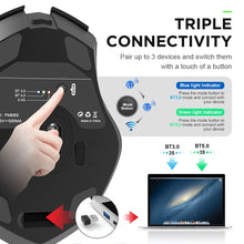 Load image into Gallery viewer, Inphic A1 6 Keys 1000/1200/1600 DPI Home Gaming Wireless Mechanical Mouse, Colour: Gray Wireless+Bluetooth 4.0+Bluetooth 5.0, Black Wireless+Bluetooth 4.0+Bluetooth 5.0, Black Wireless Charging Silent Version, Gray Wireless Charging Silent Version     ...
