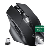 Inphic A1 6 Keys 1000/1200/1600 DPI Home Gaming Wireless Mechanical Mouse, Colour: Gray Wireless+Bluetooth 4.0+Bluetooth 5.0, Black Wireless+Bluetooth 4.0+Bluetooth 5.0, Black Wireless Charging Silent Version, Gray Wireless Charging Silent Version     ...