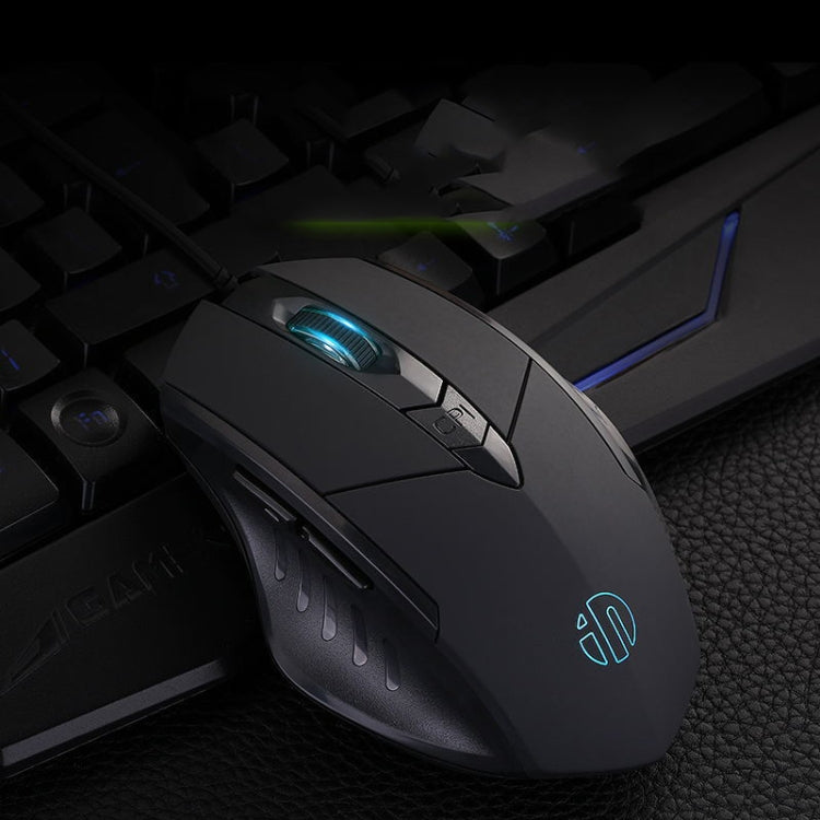 Inphic PW1 Game Mute Macro Definition Illuminated Wired Mouse, Cable Length: 1.5m, Mute Black Business Version, Mute Black Game Version, Mute Red Game Version, Mute Titanium Gray Game Version