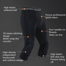 Load image into Gallery viewer, High Elastic Lycra Honeycomb Crash Pants Men Basketball Fitness Seven-tenths Sweatpants