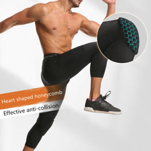 Load image into Gallery viewer, High Elastic Lycra Honeycomb Crash Pants Men Basketball Fitness Seven-tenths Sweatpants
