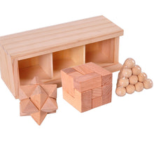 Load image into Gallery viewer, 3 PCS / Set Adult Wooden Box Educational Toys Kongming Lock Luban Lock
