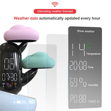 Load image into Gallery viewer, Cloud Weather Time Light Multifunctional Smart Induction Child Wake Up Alarm Clock