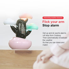 Load image into Gallery viewer, Cloud Weather Time Light Multifunctional Smart Induction Child Wake Up Alarm Clock
