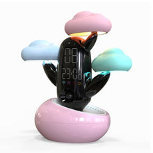 Load image into Gallery viewer, Cloud Weather Time Light Multifunctional Smart Induction Child Wake Up Alarm Clock