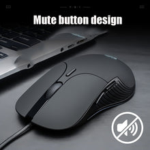 Load image into Gallery viewer, Inphic PB1 Business Office Mute Macro Definition Gaming Wired Mouse, Cable Length: 1.5m, Black Silen Business Version, Classic Back Breathing Light, Matte White Breathing Light