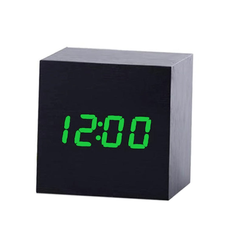 Multicolor Sounds Control Wooden Clock Modern Digital LED Desk Alarm Clock Thermometer Timer, Black White, Black Red, Black Blue, Black Green, White Wood, White Red, White Blue, White Green, Wooden White, Wooden Red, Wooden Blue, Wooden Green, Red Wood