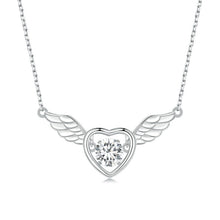 Load image into Gallery viewer, Sterling Silver S925 Vibrant Wings White Gold Plated Zircon Necklace, BSN287