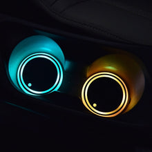 Load image into Gallery viewer, 2 PCS Car LED Luminous Water Coaster Car Atmosphere Light USB Charging Non-Slip Coaster, Car Luminous Water Coaster