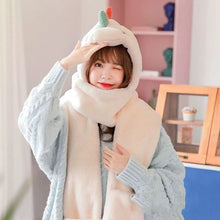 Load image into Gallery viewer, C0215 Adult Dinosaur Cartoon Velvet Hat Thickened Warm Scarf Hat