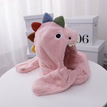 Load image into Gallery viewer, C0215 Adult Dinosaur Cartoon Velvet Hat Thickened Warm Scarf Hat