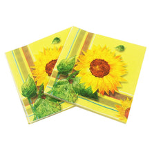 Load image into Gallery viewer, Colorful Print Party Decoration Napkin Facial Tissue, Yellow Sunflower
