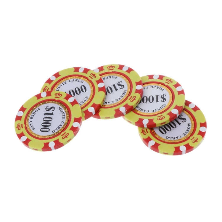 100 PCS Texas Hold'em Clay Chips Professional Casino Coin