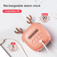Load image into Gallery viewer, Cartoon Deer Shape Children Snooze Multifunctional USB Rechargeable Student LED Alarm Clock