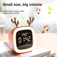 Load image into Gallery viewer, Cartoon Deer Shape Children Snooze Multifunctional USB Rechargeable Student LED Alarm Clock
