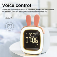 Load image into Gallery viewer, Cartoon Deer Shape Children Snooze Multifunctional USB Rechargeable Student LED Alarm Clock