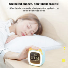 Load image into Gallery viewer, Cartoon Deer Shape Children Snooze Multifunctional USB Rechargeable Student LED Alarm Clock