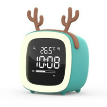 Load image into Gallery viewer, Cartoon Deer Shape Children Snooze Multifunctional USB Rechargeable Student LED Alarm Clock