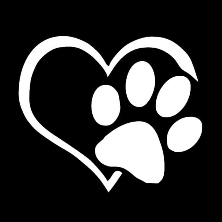 20 PCS Car Sticker Reflective Love Footprints Car Sticker Dog Footprints, Love Footprints