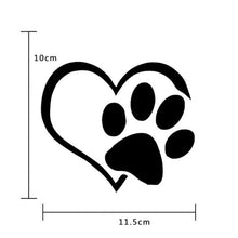Load image into Gallery viewer, 20 PCS Car Sticker Reflective Love Footprints Car Sticker Dog Footprints, Love Footprints
