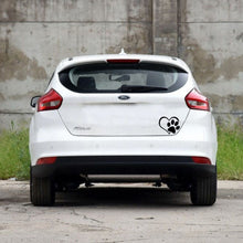 Load image into Gallery viewer, 20 PCS Car Sticker Reflective Love Footprints Car Sticker Dog Footprints, Love Footprints