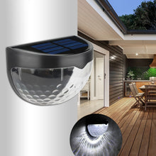 Load image into Gallery viewer, 2 PCS LED Solar Wall Light Outdoor Semicircular Fence Garden Lawn Light