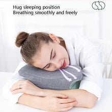 Load image into Gallery viewer, BEWALKER Multifunctional Student Portable Nap Pillow Waist Support Foldable Memory Foam Nap Pillow Office Sleeping Pillow, 38x20x15cm