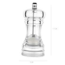 Load image into Gallery viewer, Acrylic Transparent Pepper Grinder Manual Pepper Grinder Ceramic Core Multi-Purpose Seasoning Bottle, 4 Inch, 5 Inch, 6 Inch