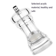 Load image into Gallery viewer, Acrylic Transparent Pepper Grinder Manual Pepper Grinder Ceramic Core Multi-Purpose Seasoning Bottle, 4 Inch, 5 Inch, 6 Inch