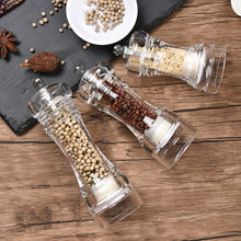 Load image into Gallery viewer, Acrylic Transparent Pepper Grinder Manual Pepper Grinder Ceramic Core Multi-Purpose Seasoning Bottle, 4 Inch, 5 Inch, 6 Inch