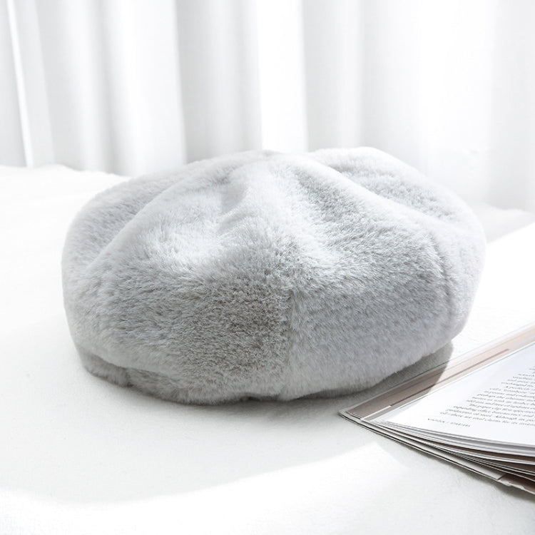 Autumn and Winter Beret Ladies Hats Plush Warmth Retro Painter Hat