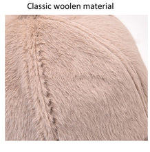 Load image into Gallery viewer, Women Autumn and Winter Thickened Rabbit Fur Plush Baseball Cap Curved Brim Warm Cap
