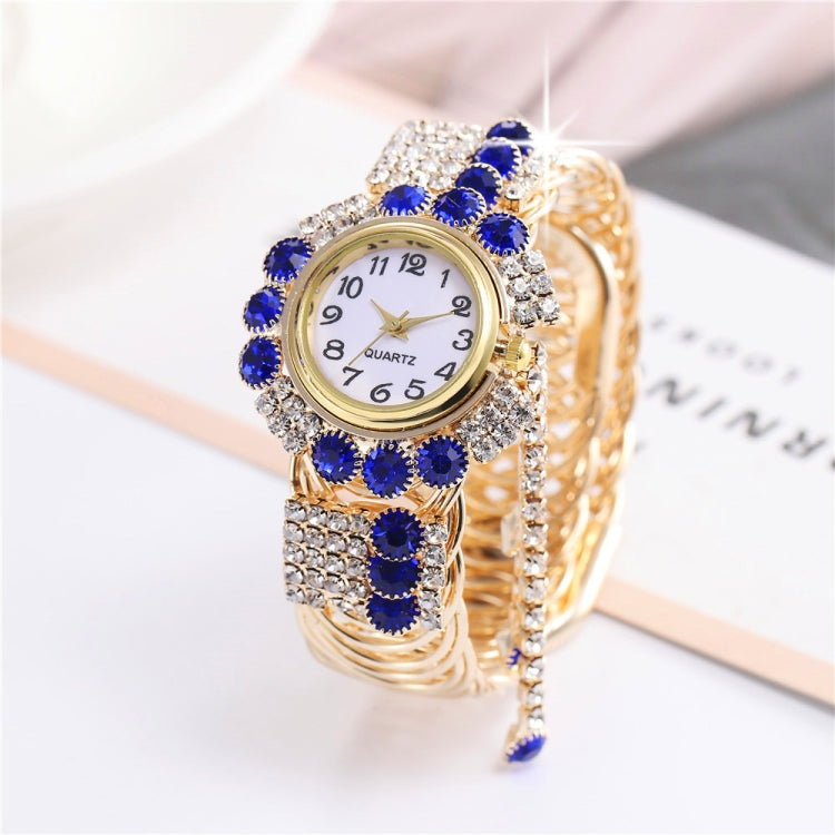 Ladies Bracelet Watch Quartz Watch Personality Wild Watch with Diamonds Pendant
