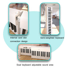 Load image into Gallery viewer, Wersi 88-Key Foldable Portable Electronic Piano Keyboard For Beginners Practice Piano, CN Plug, USB White, USB Black