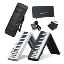 Load image into Gallery viewer, Wersi 88-Key Foldable Portable Electronic Piano Keyboard For Beginners Practice Piano, CN Plug, USB White, USB Black