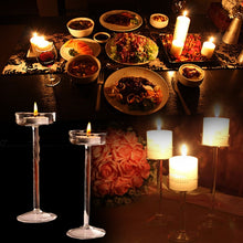 Load image into Gallery viewer, Glass Candlestick Luxury High Candlestick Romantic Dinner Decoration, 11.5cm, 16cm, 18.5cm