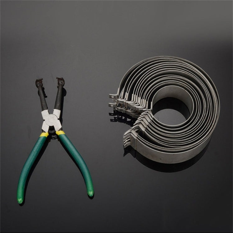14 Rings Piston Ring Compressor Plier Clamp Remover Assembly Engine Tool Cylinder Installer Ratchet Pliers, 14 In 1 Red